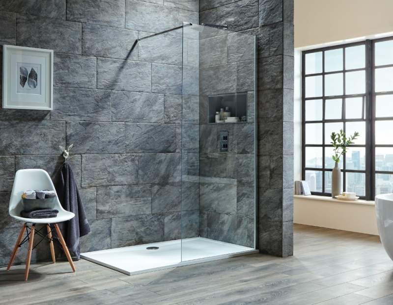 i8 Wet Room Single Shower Panels Silver HSCUD SME Sales Ltd Ireland